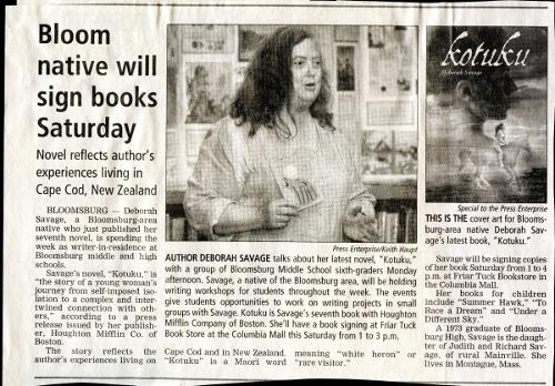 Newspaper Clippings: Interviews, Book Signings, Awards