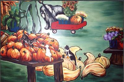 AHA Farmer’s Market mural, pumpkin detail