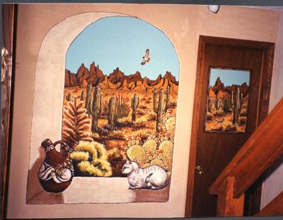 Southwestern mural, private home