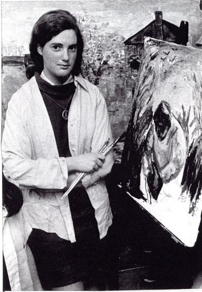 Deborah Savage as a young artist at age 16.